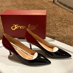New Two-Tone Black and Red Heels